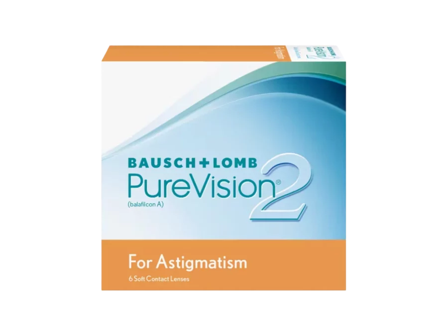 PureVision 2 for Astigmatism toric lenses box