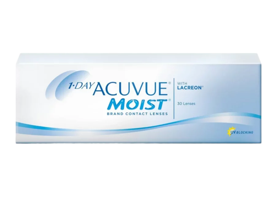 1-Day Acuvue Moist daily lenses box