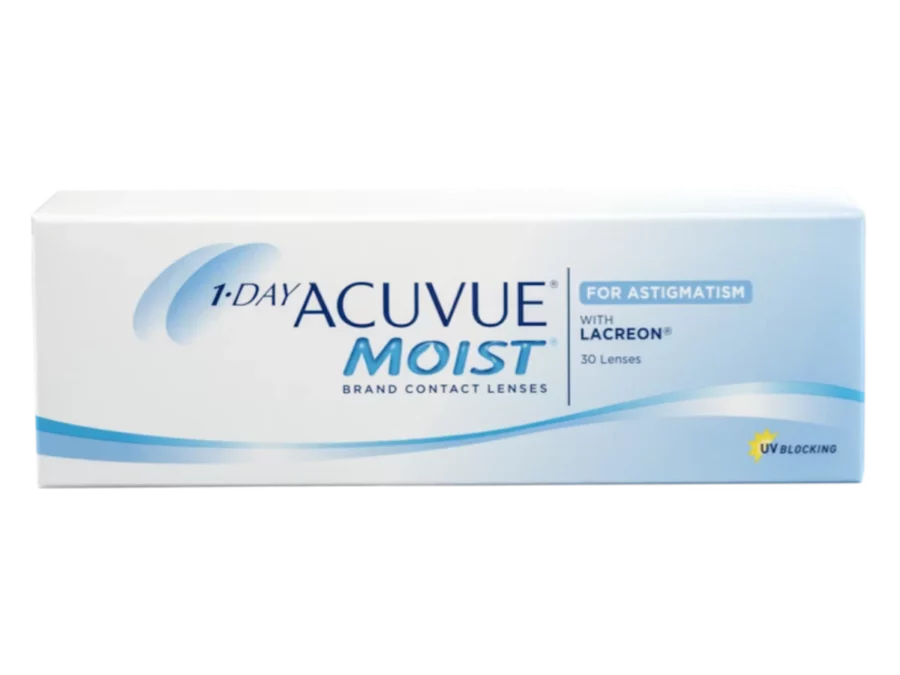 1-Day Acuvue Moist for Astigmatism toric contact lenses box